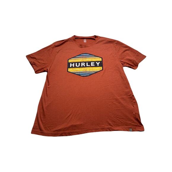 Men’s Hurley T-Shirt XL Rust Orange‎ Graphic Logo Tee Surf Skate (196) - Picture 1 of 5